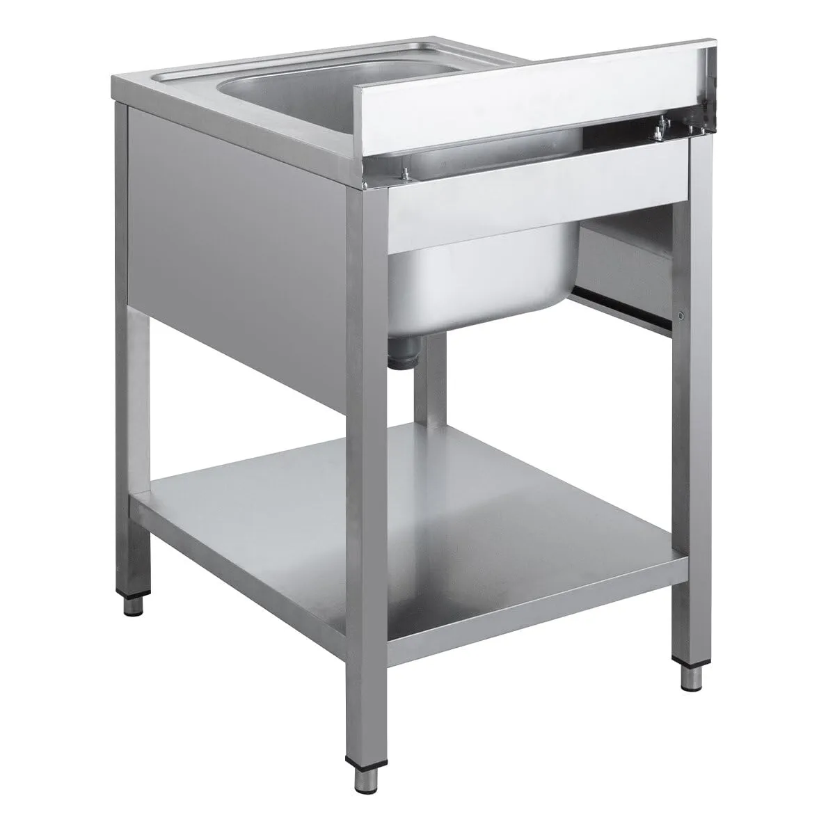 GastroHero ECO Spültisch 60x70 cm 1 Becken mittig
