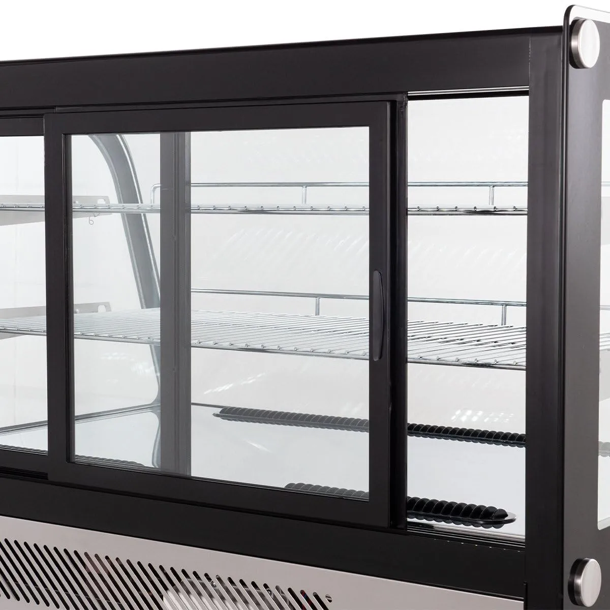 GastroHero KV-160 Kühlvitrine 160L schwarz