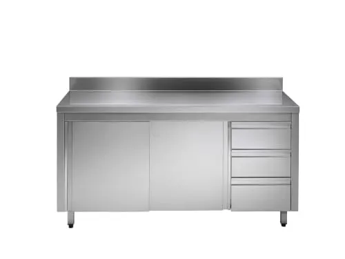 GastroHero ASS3SR-ECO12X6A Arbeitsschrank 120x60 Aufkantung