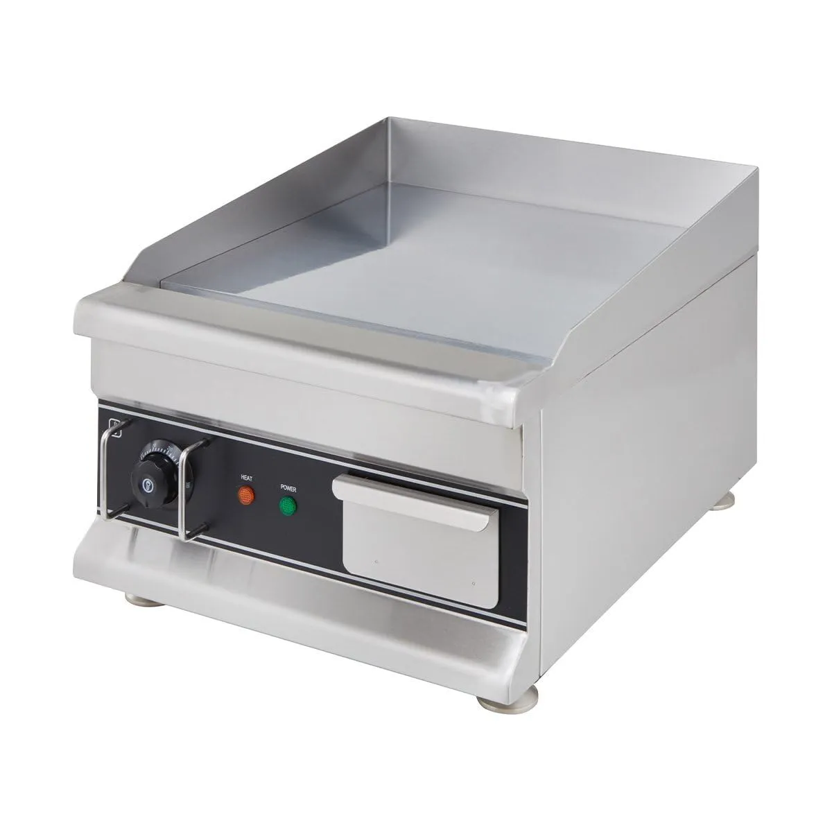 GastroHero Elektro Grillplatte 410x425 glatt 2,5 kW Edelstahl
