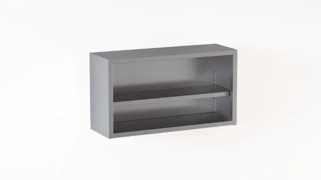 GastroHero Wandhängeschrank 160x40x65 Edelstahl offen