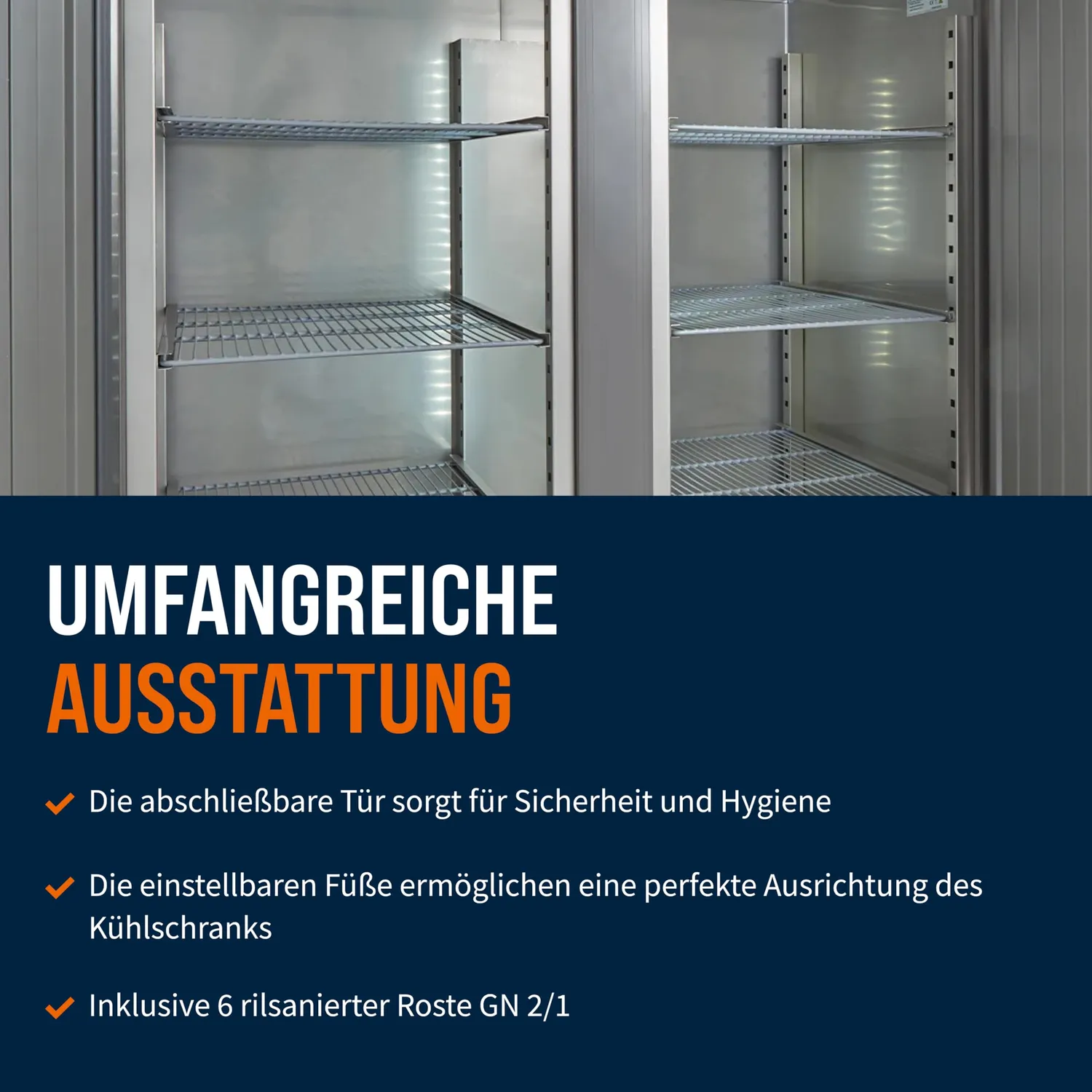 GastroHero ECO 1300 GN 2/1 Gewerbekühlschrank 1350L
