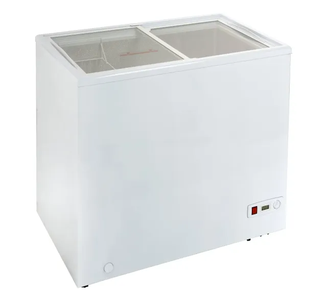 GastroHero ECO 197 Tiefkühltruhe 195 Liter Glasschiebedeckel