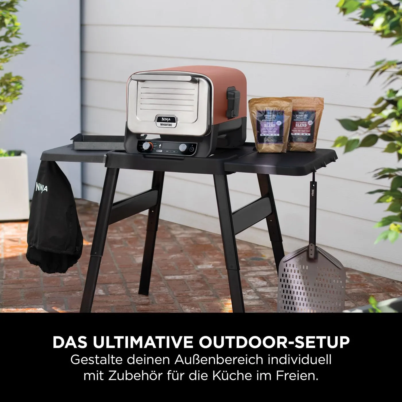 Ninja Woodfire Pizzaschaufel 30 cm schwarz rostfrei perforiert
