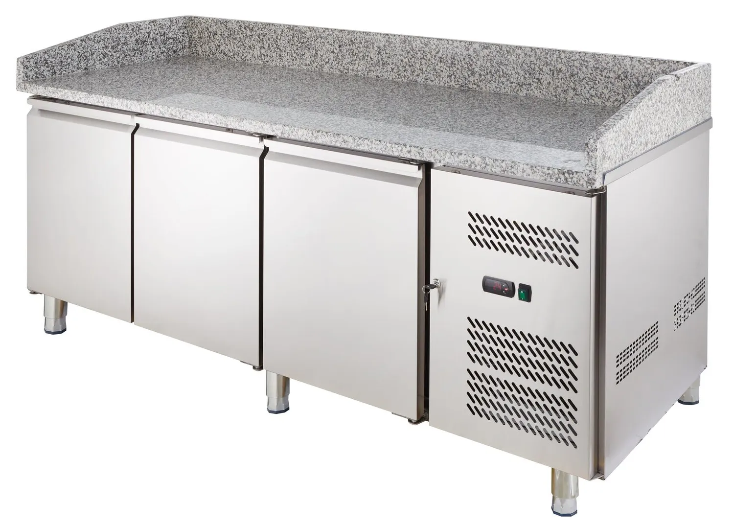 GastroHero PZH3600TN Pizzatisch 580 L Granit 3-türig R290