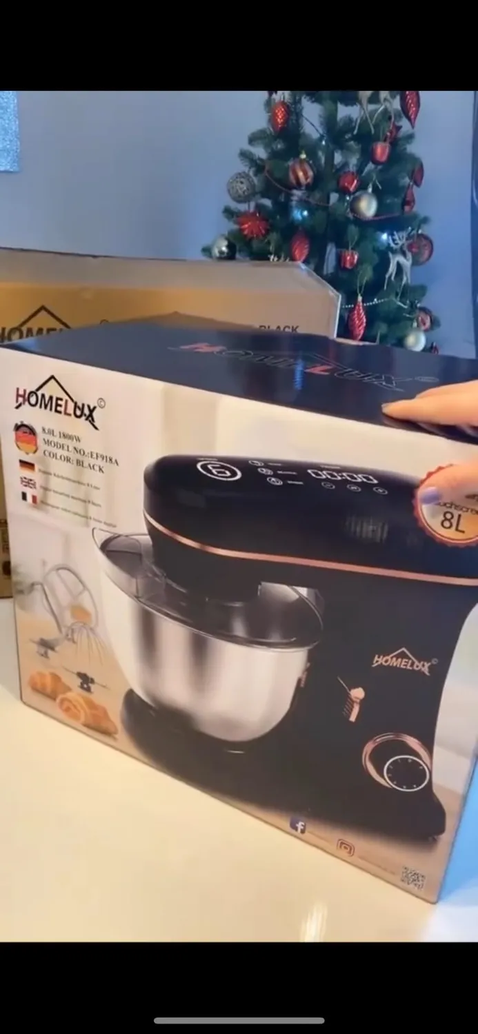 HOMELUX Küchenmaschine 1800 W 8 Liter 6-stufig