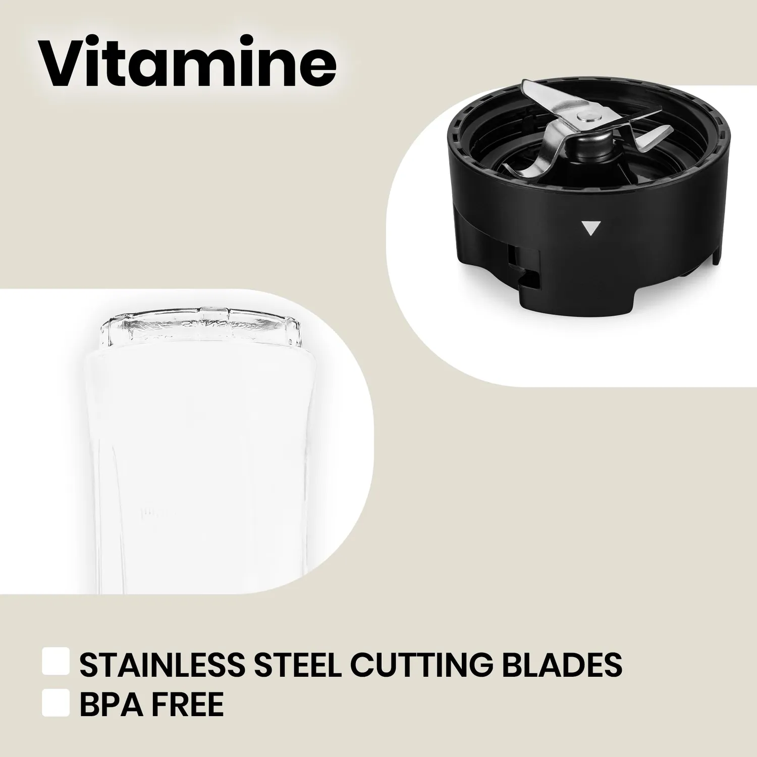 Zeegma Vitamine 4-in-1 Standmixer 1050W 1L mit Trinkflaschen