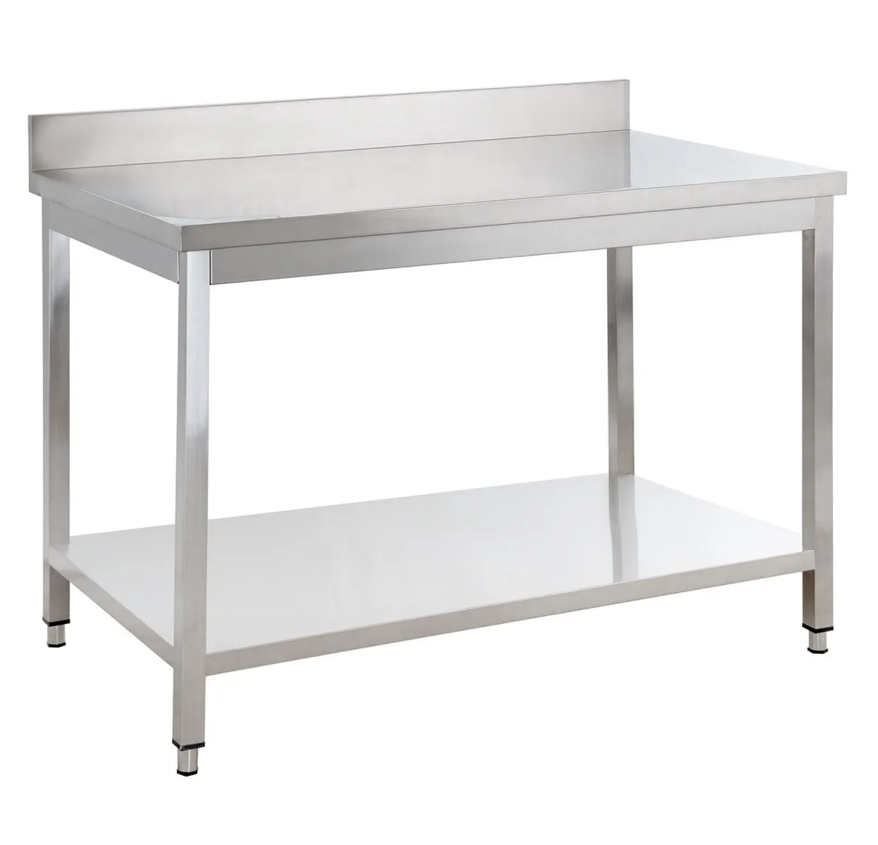 GastroHero Arbeitstisch Edelstahl 100x60 ohne Aufkantung