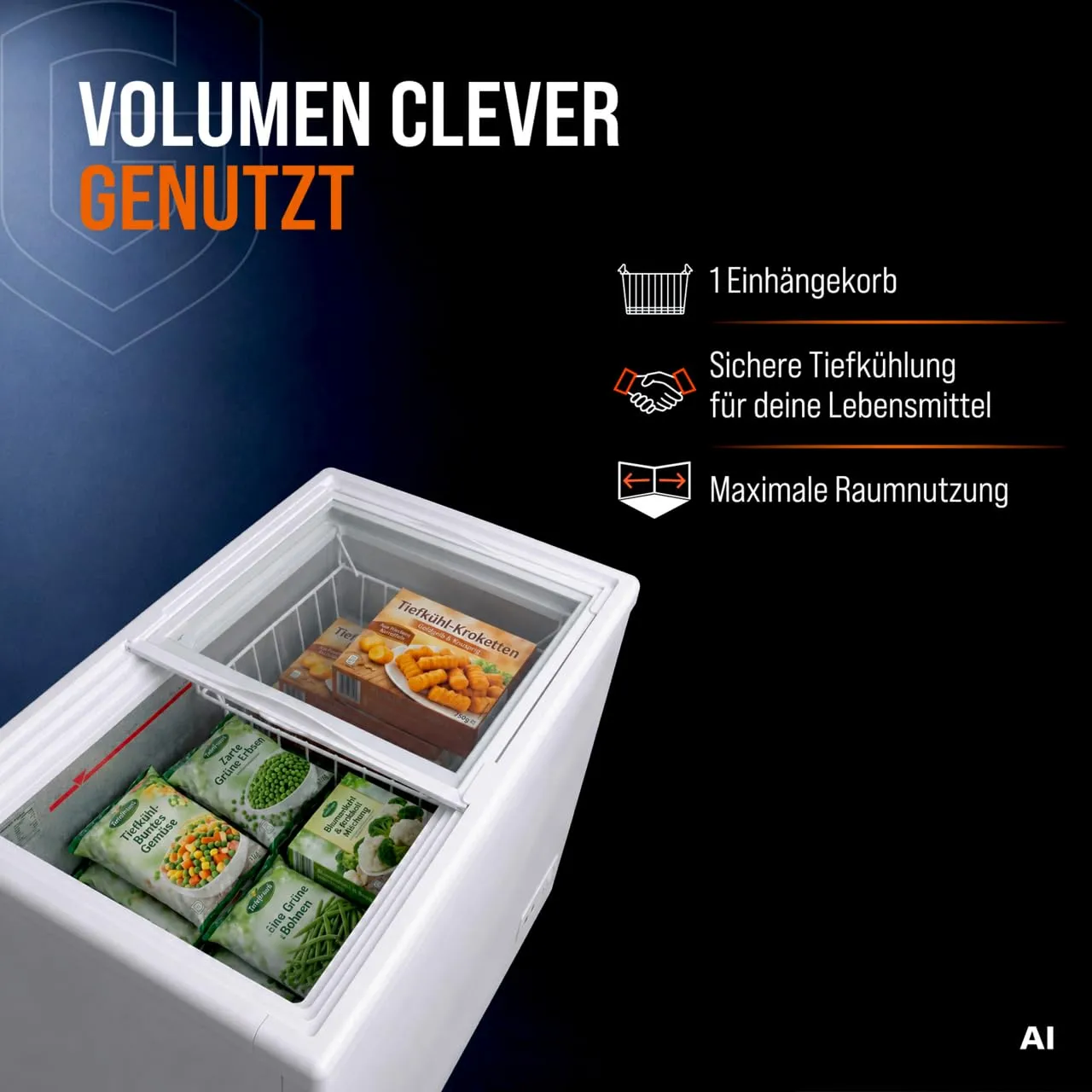 GastroHero ECO 200 Gefriertruhe 197L -18 bis -22°C