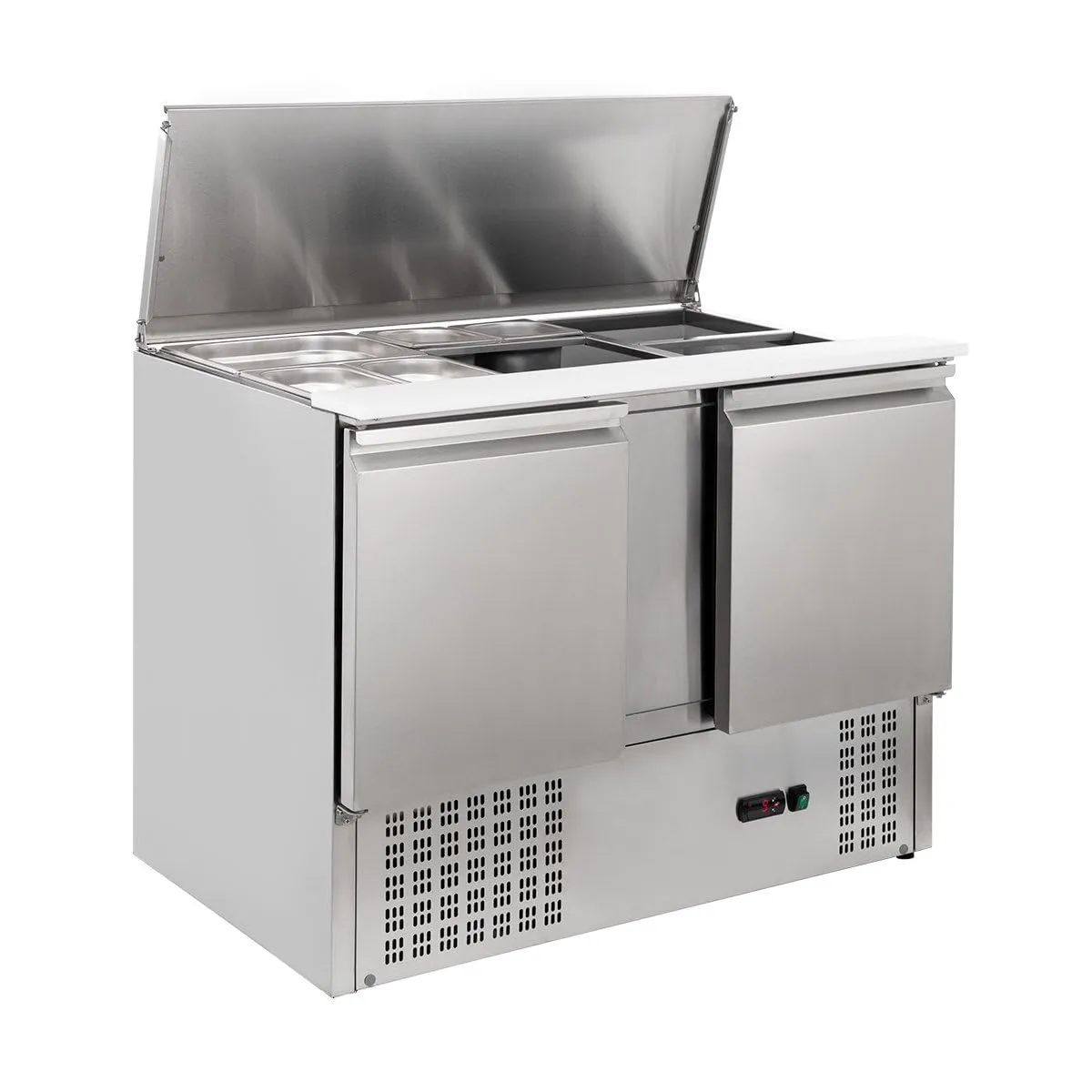 GastroHero SH900 Saladette 302L Edelstahl 2-türig