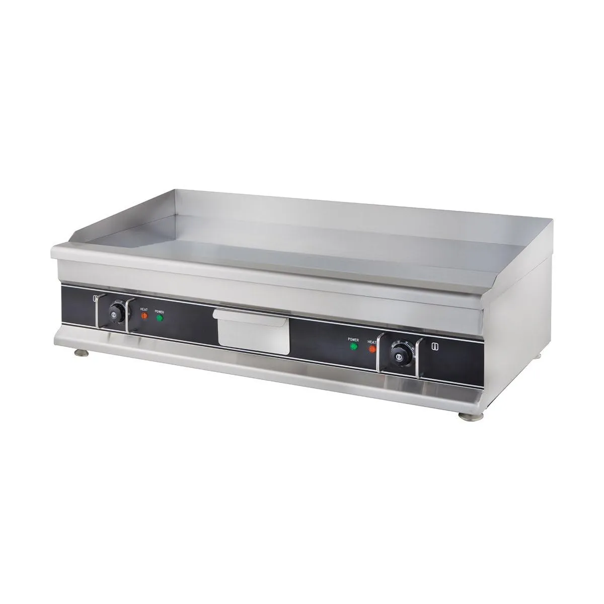 GastroHero Eco Grillplatte Elektro 99,8 cm glatt verchromt