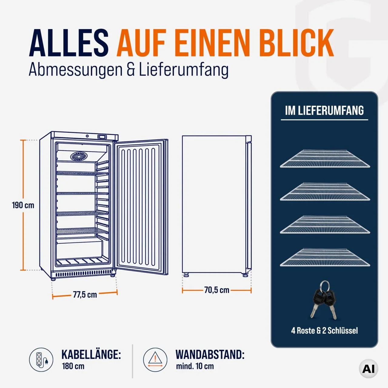 GastroHero ECO LTSE600B Tiefkühlschrank 562 L schwarz