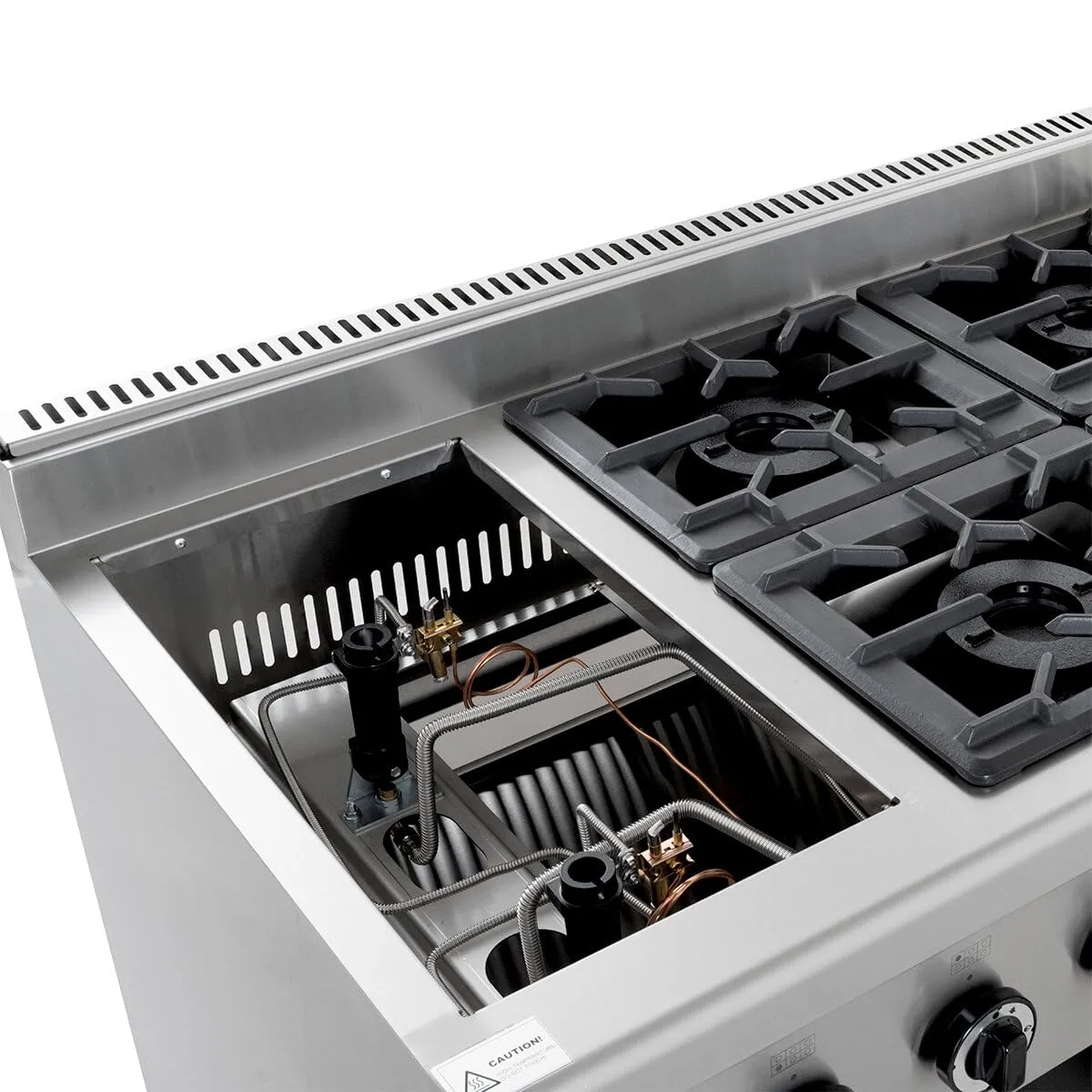 GastroHero GHBO6B Gasherd 6 Brenner 43,2 kW Edelstahl