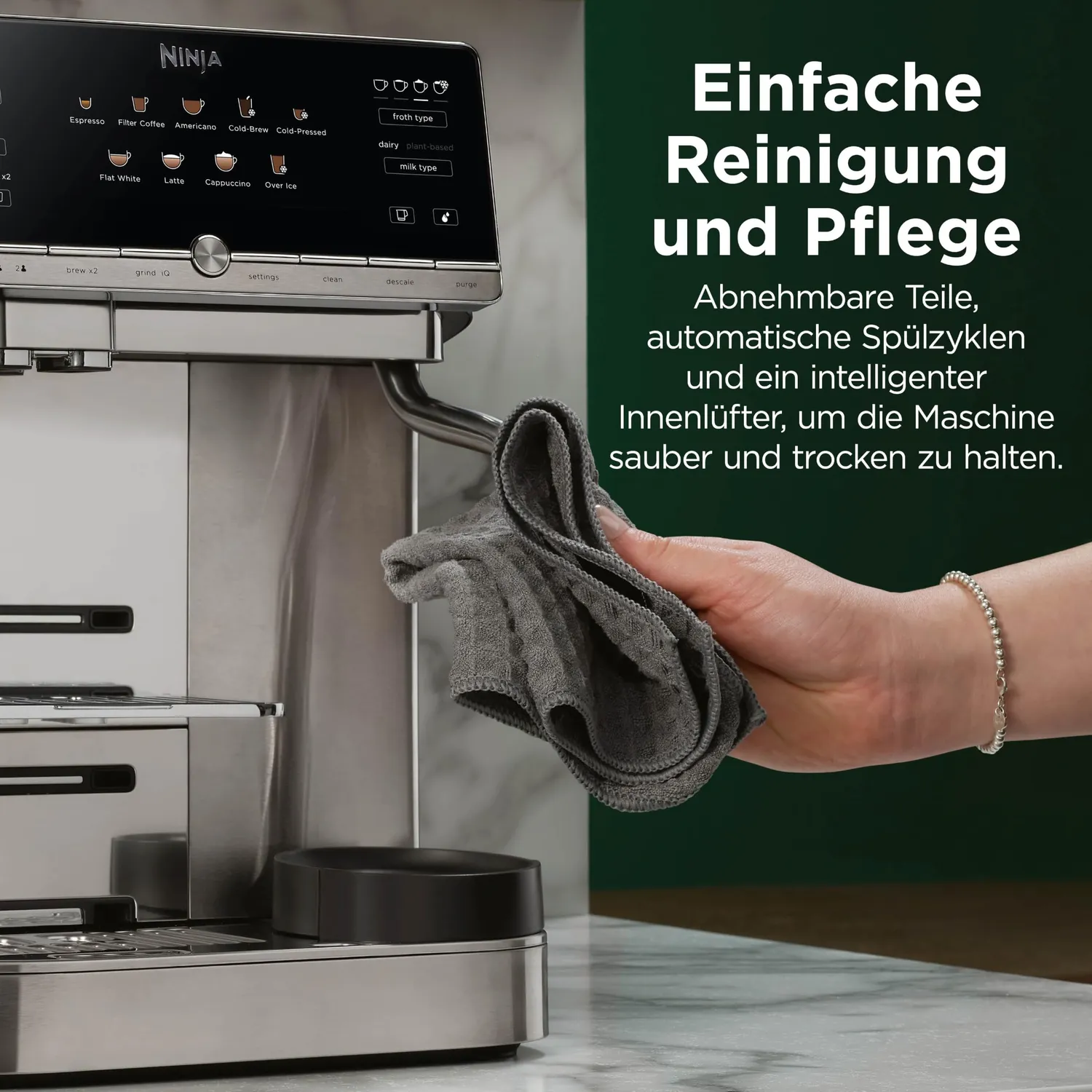 Ninja AutoBarista Kaffeevollautomat Silber 10 Programme