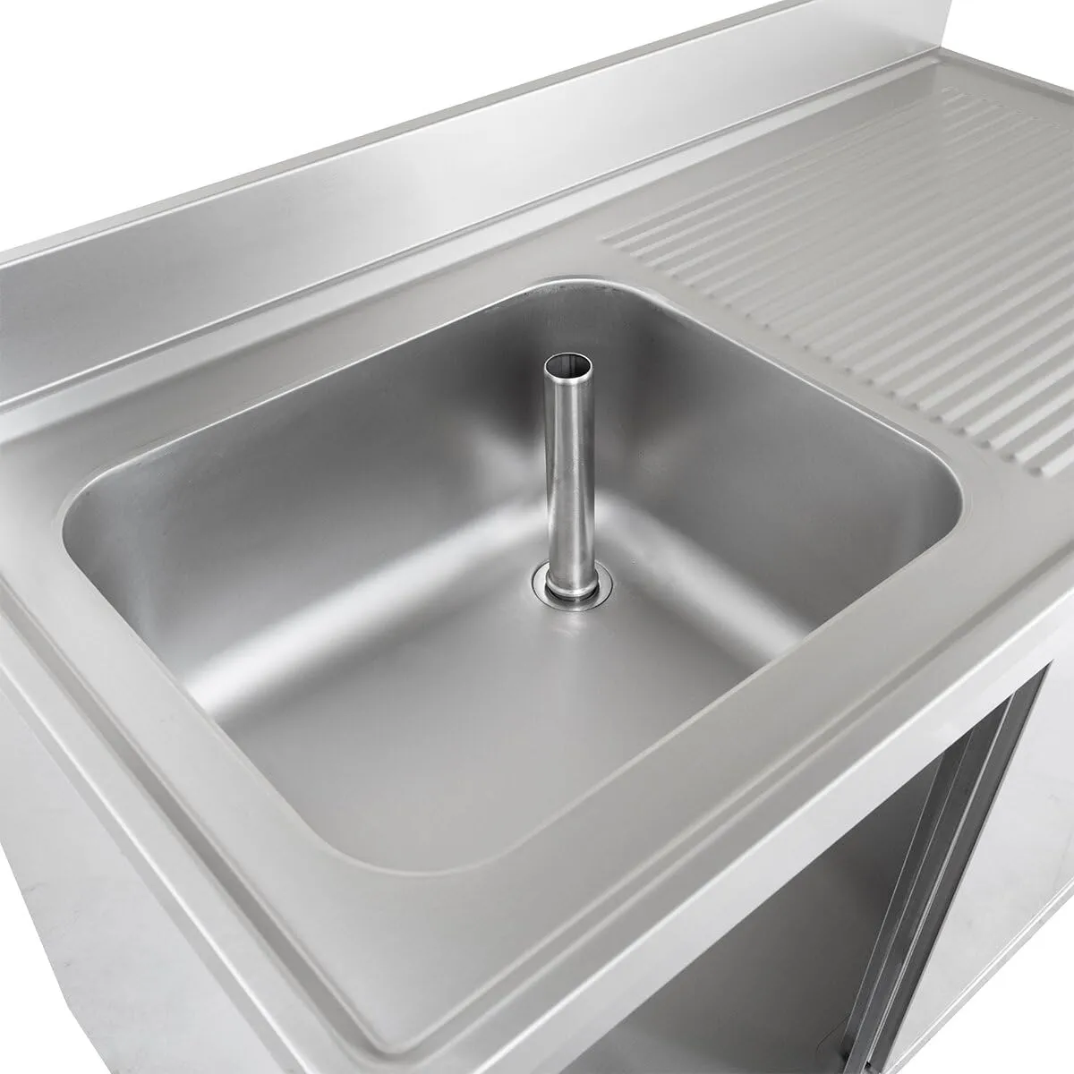 GastroHero Eco 12x6 Spülschrank 1 Becken links Edelstahl