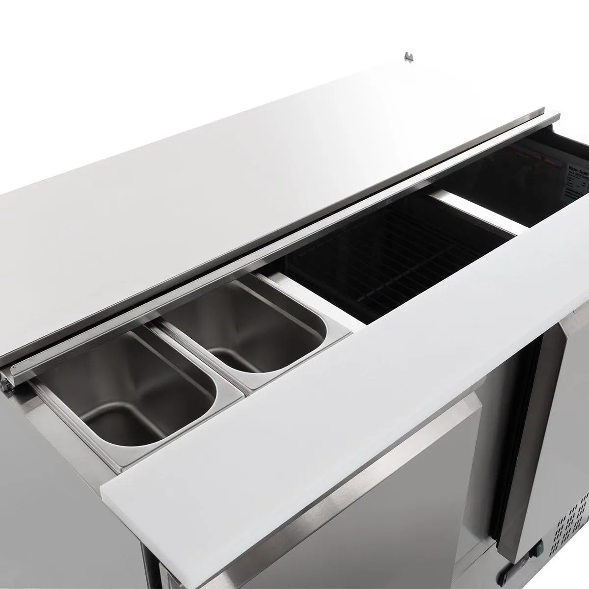 GastroHero SH900 Saladette 302L Edelstahl 2-türig
