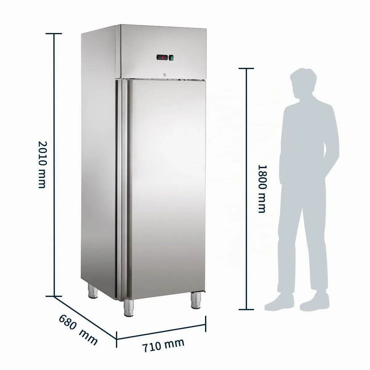 GastroHero SNACKH400TN Kühlschrank 429 L Edelstahl
