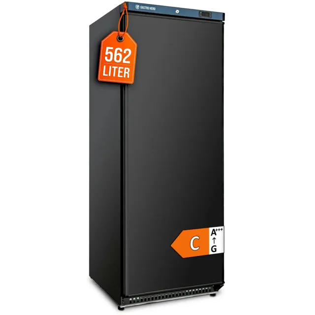 GastroHero ECO LTSE600B Tiefkühlschrank 562 L schwarz