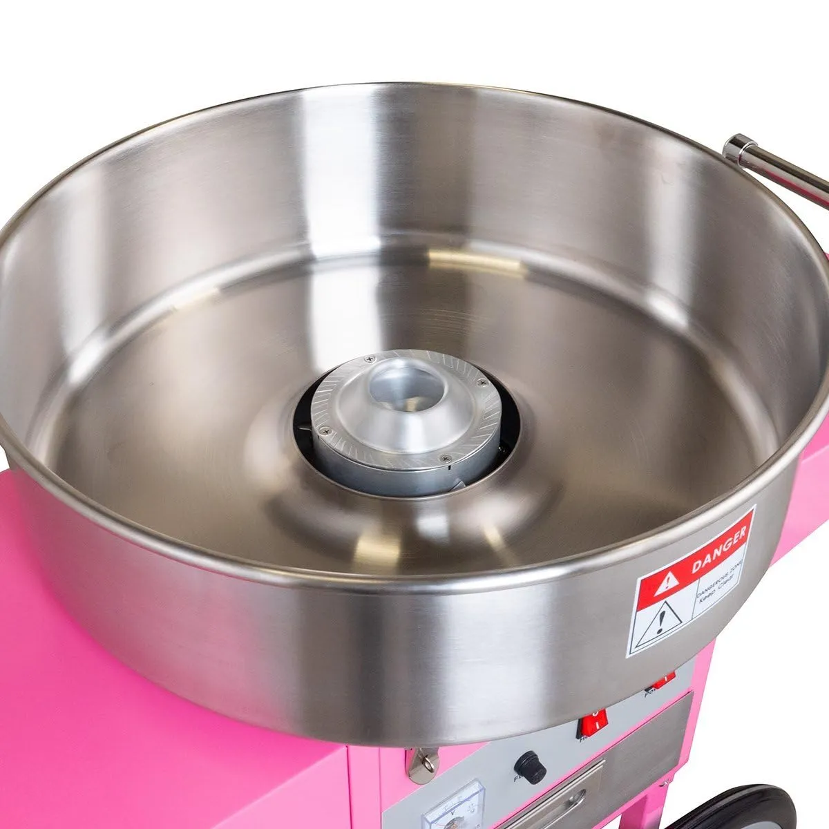 GastroHero Zuckerwattemaschine mit Wagen 1080 W Edelstahl