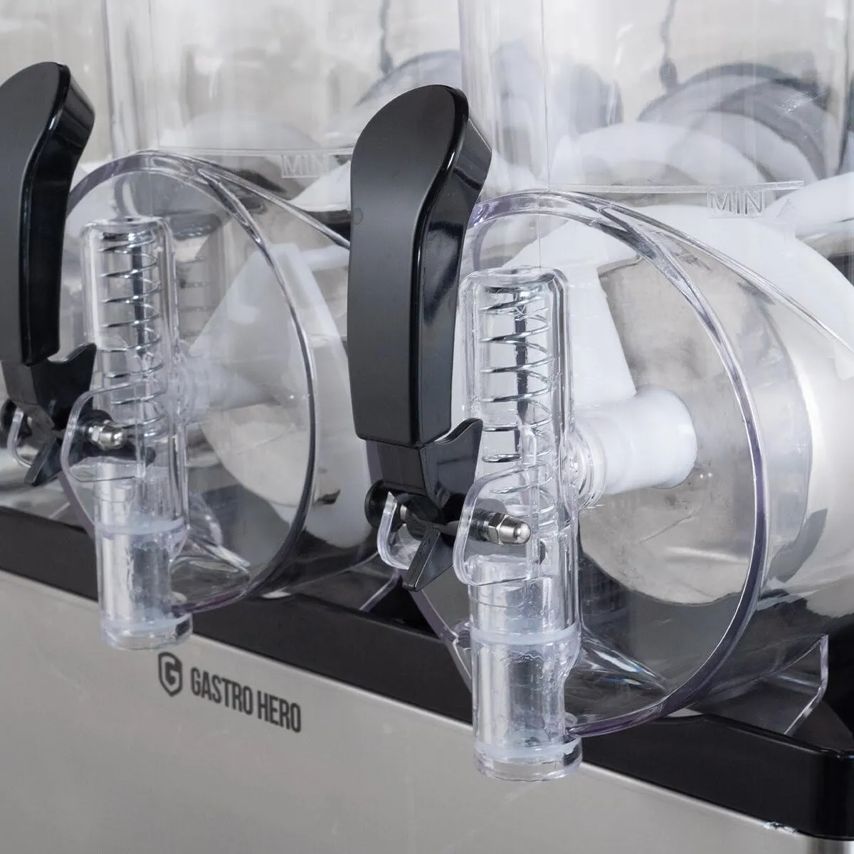 GastroHero Slush-Eismaschine 3x12 Liter 0,8 kW Schwarz