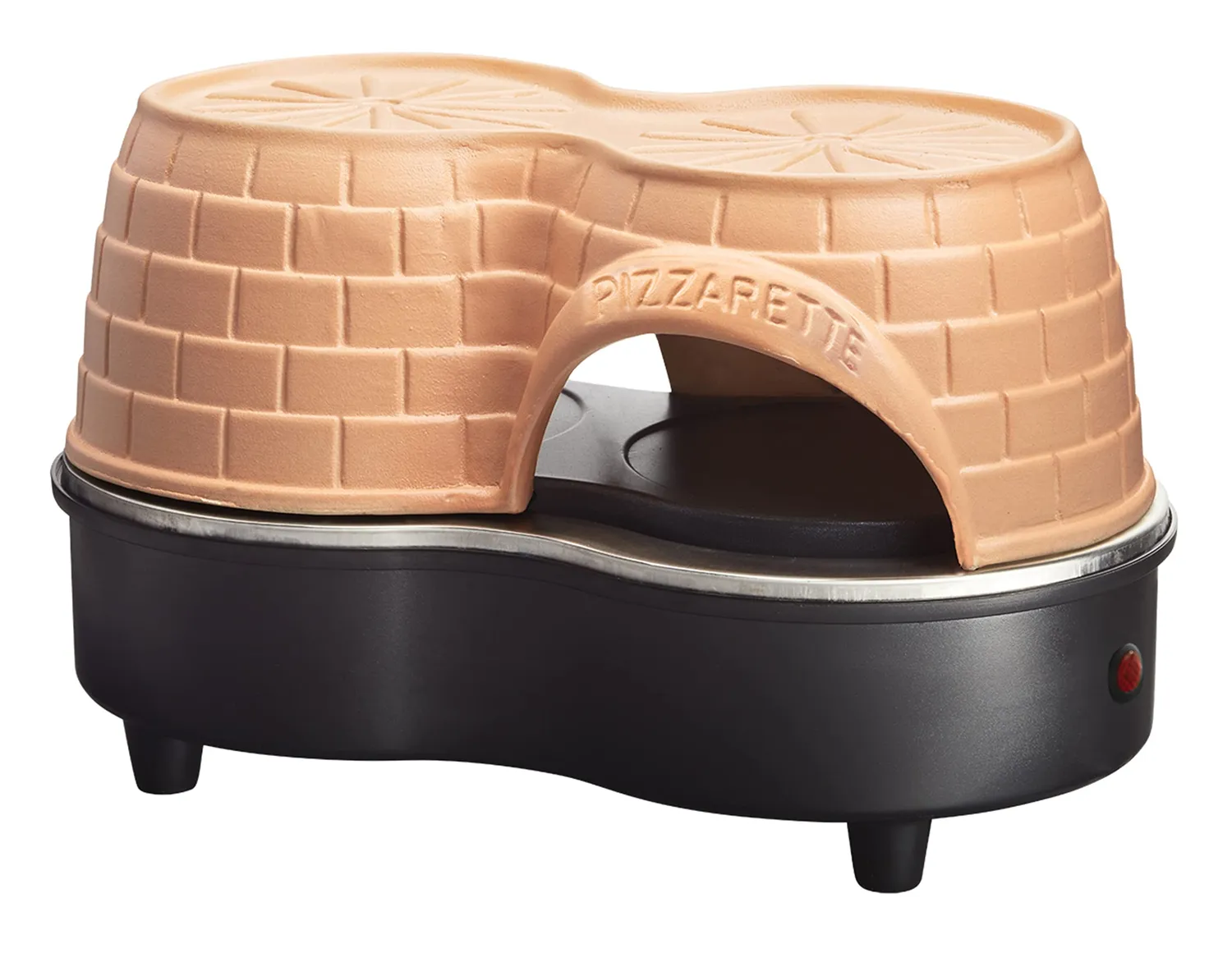 Emerio PIZZARETTE Duo PO-122250 Pizzaofen für 2 Personen Terracotta