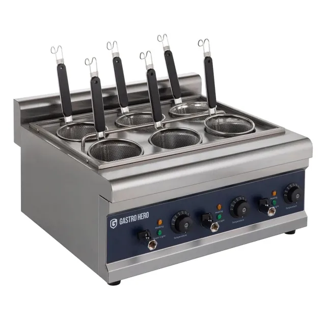 GastroHero ENK6 Nudelkocher 6 Siebe 24,75 L Edelstahl