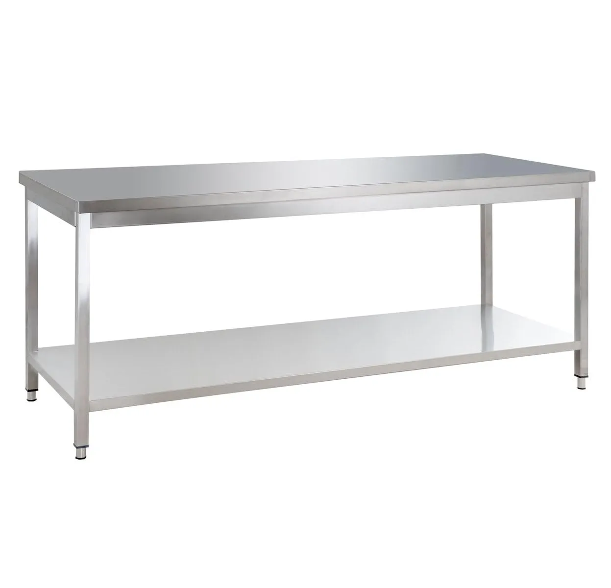 GastroHero Arbeitstisch Edelstahl 100x60 ohne Aufkantung