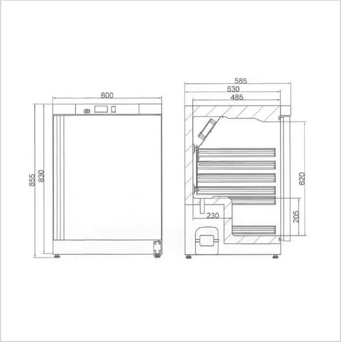 Fors Gewerbe-Kühlschrank mit Glastür weiß