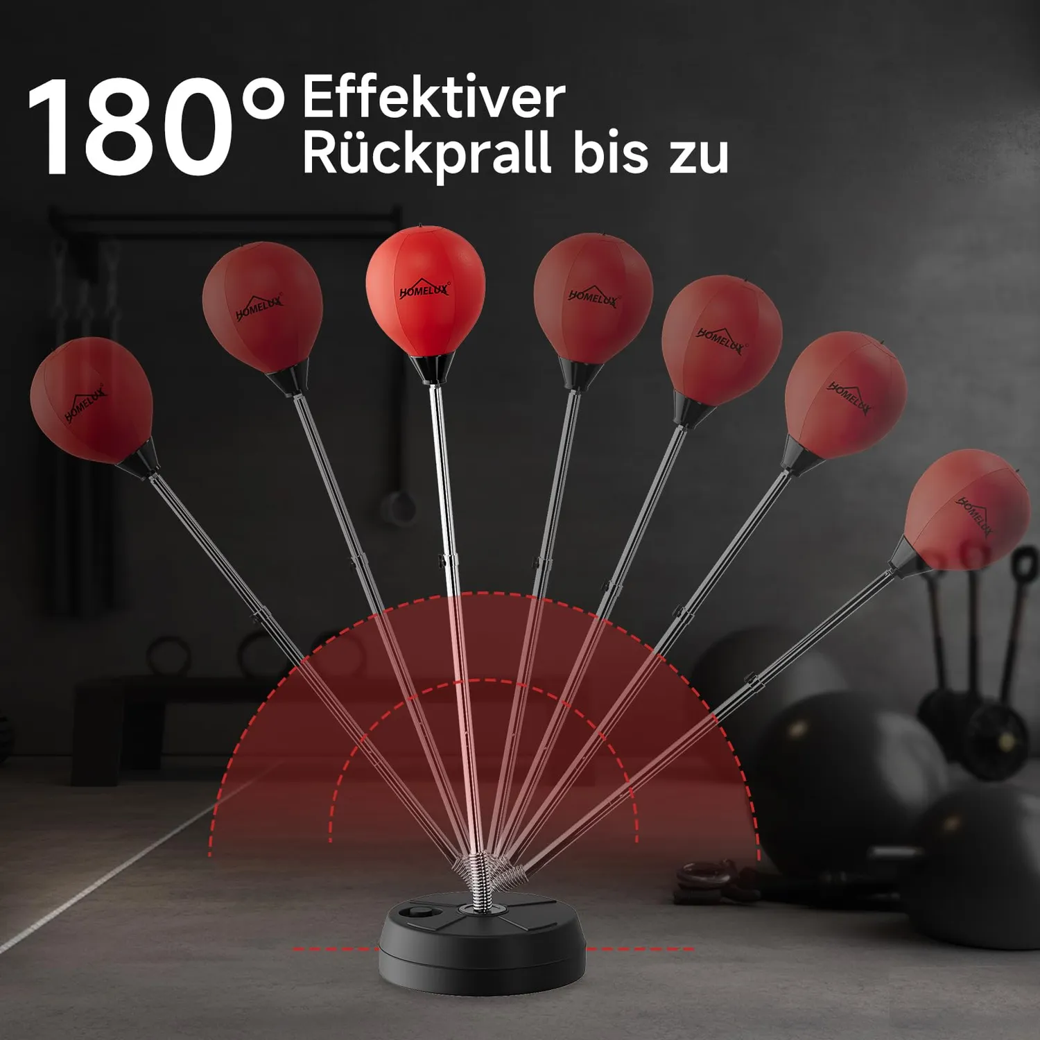 HOMELUX Punchingball Boxbirne stehend 121-145cm mit Handschuhen