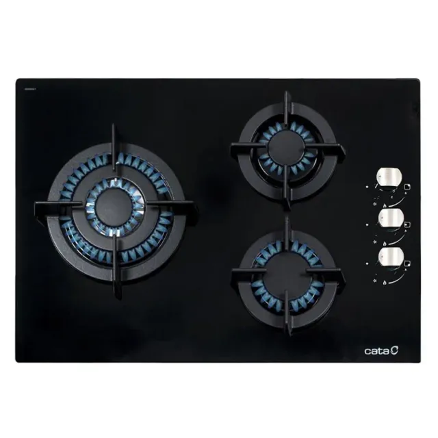 CATA CCI 5003 BK Gaskochfeld 59 cm 3-flammig Glas 6,25 kW