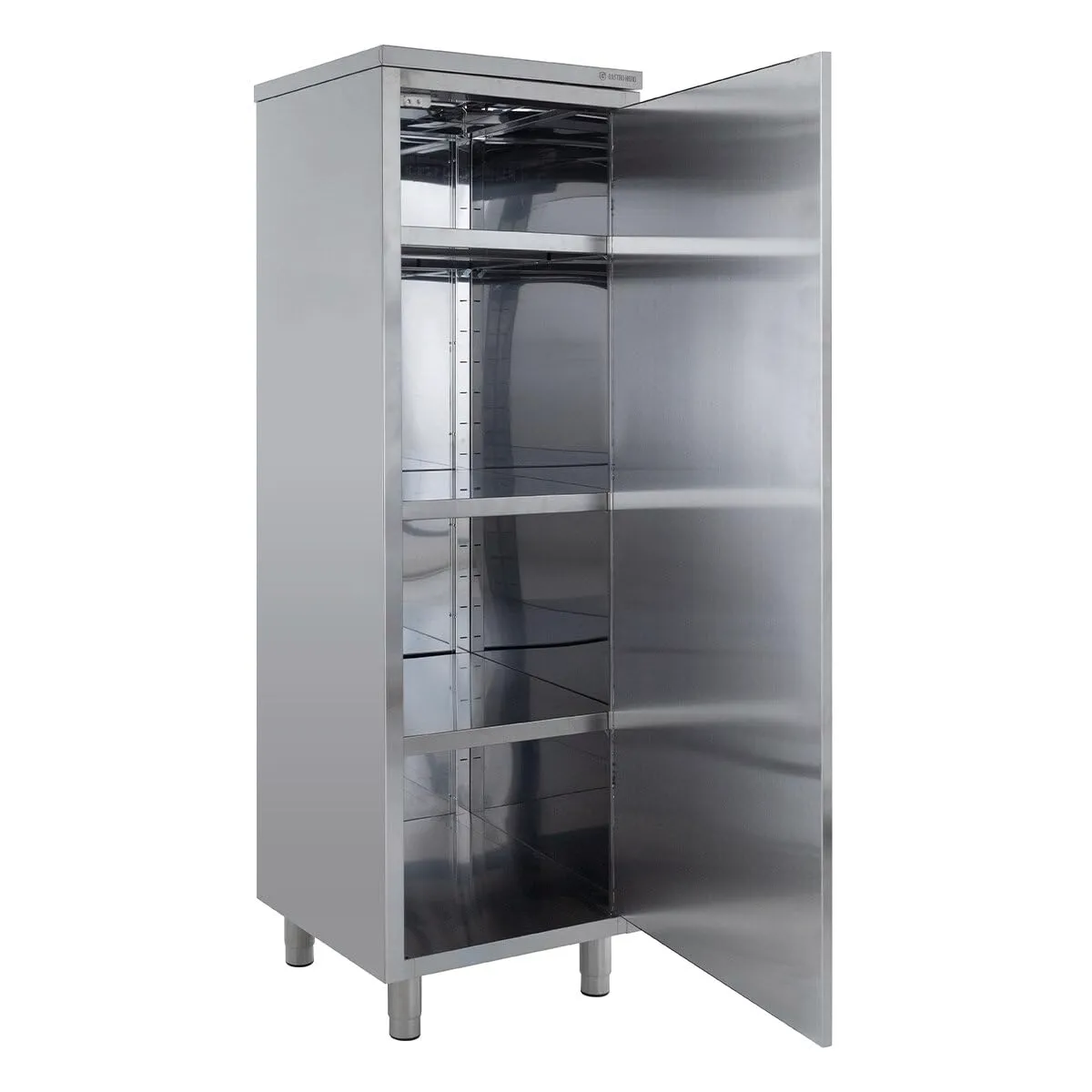 GastroHero Eco 6x6x20 Geschirrschrank Flügeltüren Edelstahl