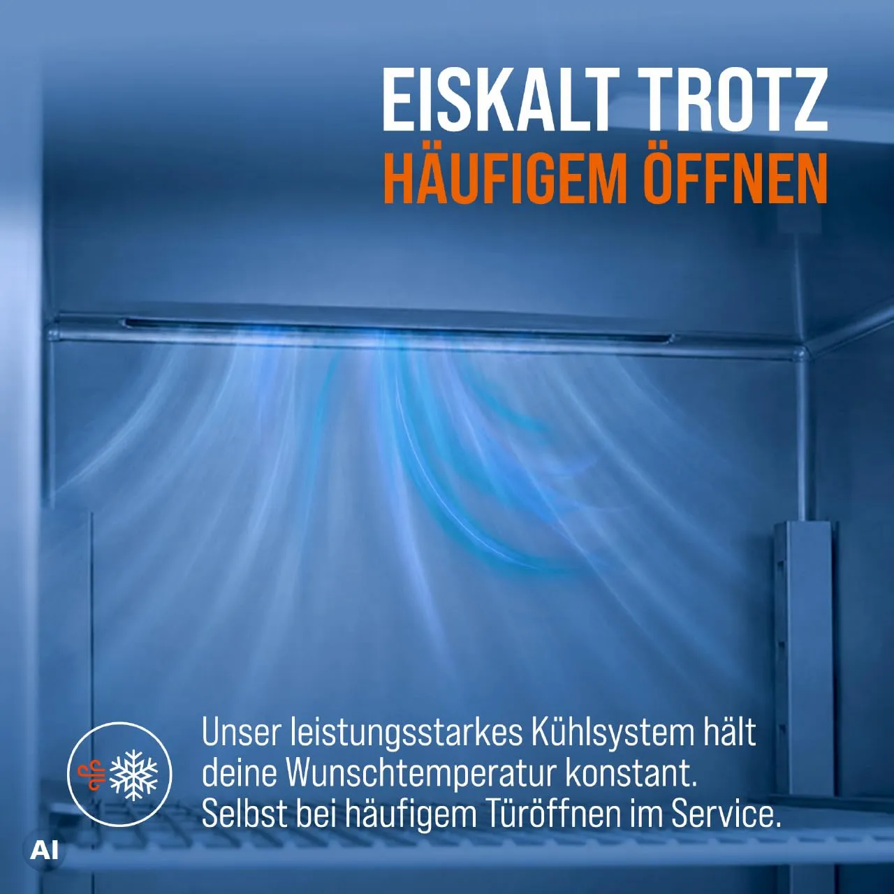 GastroHero GNH1410BTM Tiefkühlschrank 1350L Edelstahl
