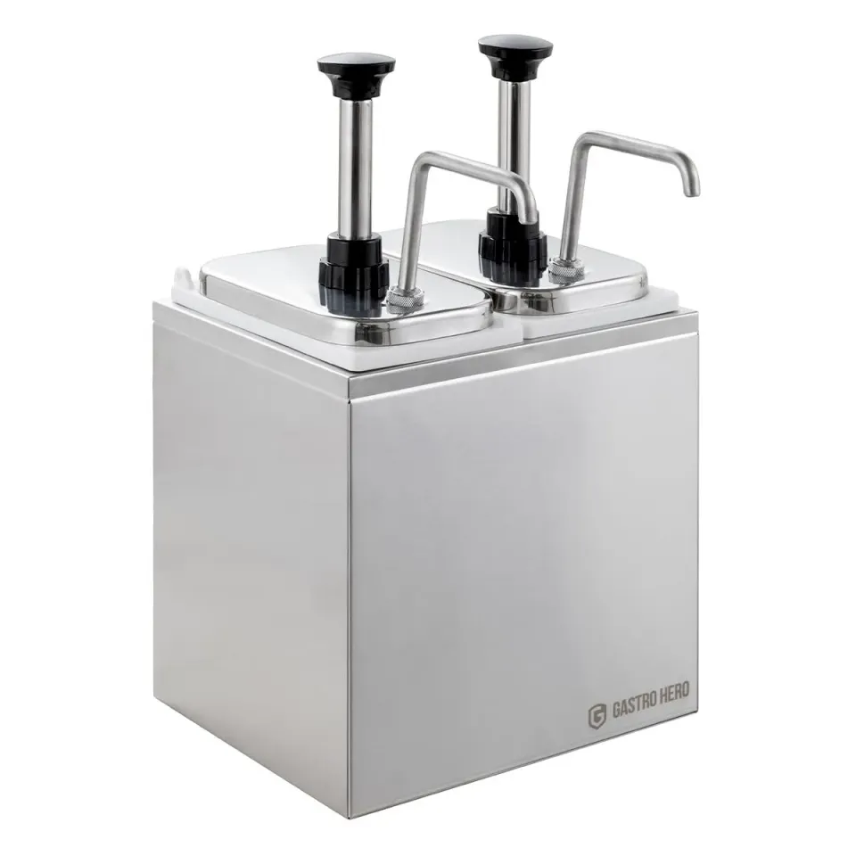 GastroHero SSE2X3SS Saucenspender 2x2 L Edelstahl