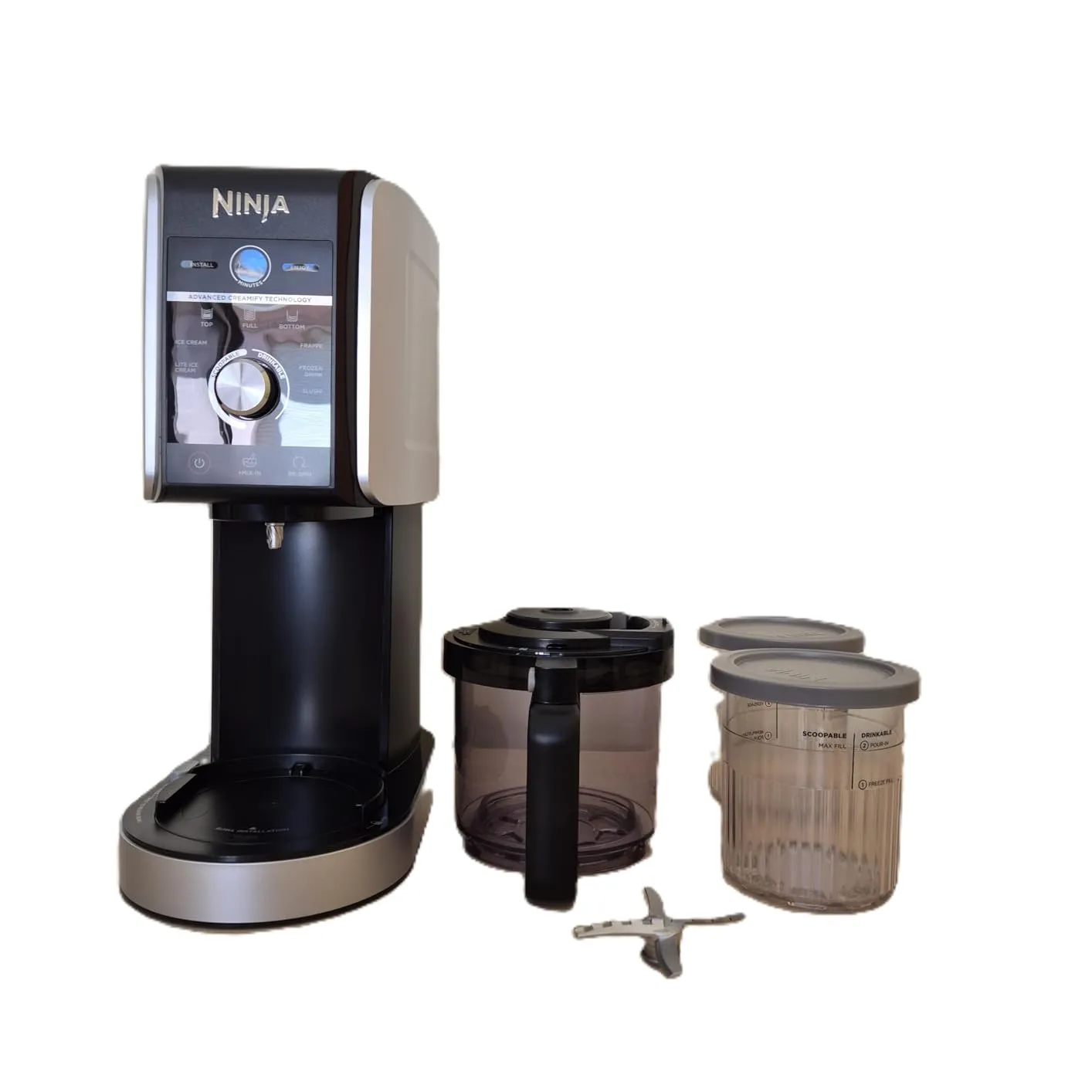 Ninja CREAMi Deluxe Eismaschine Silber 2x 710 ml 10-in-1