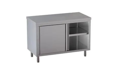 GastroHero ECO Arbeitsschrank 100x60 ohne Aufkantung Edelstahl