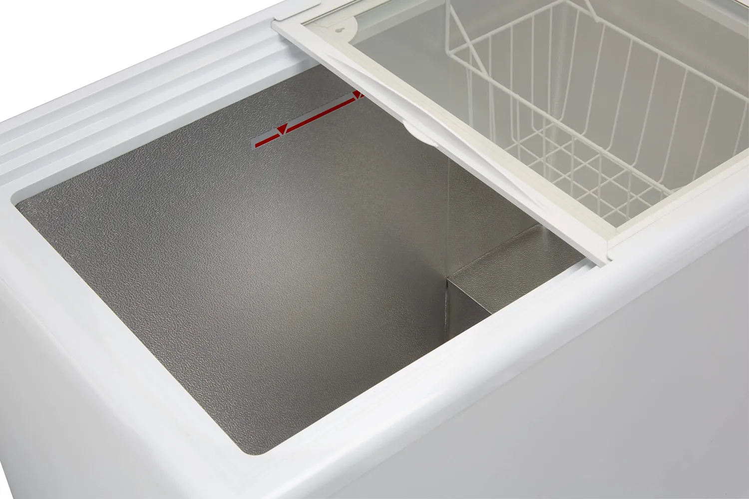 GastroHero ECO 197 Tiefkühltruhe 195 Liter Glasschiebedeckel