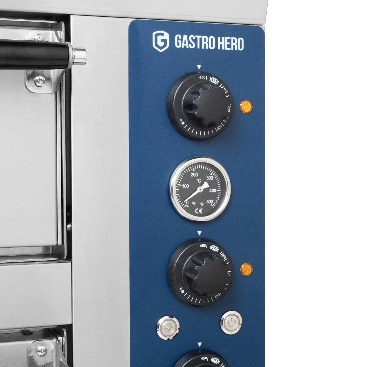 GastroHero Pizzaofen 2 Kammern 12x34 cm 450°C