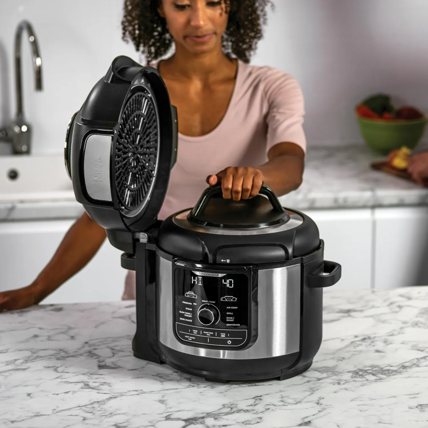 Ninja Foodi MAX 9-in-1 Multikocher 7,5 L schwarz Edelstahl
