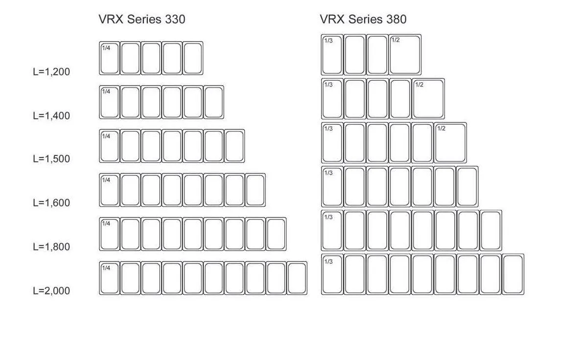 GastroHero VRXH2000/330 Kühlaufsaatz 10xGN1/4 Glas