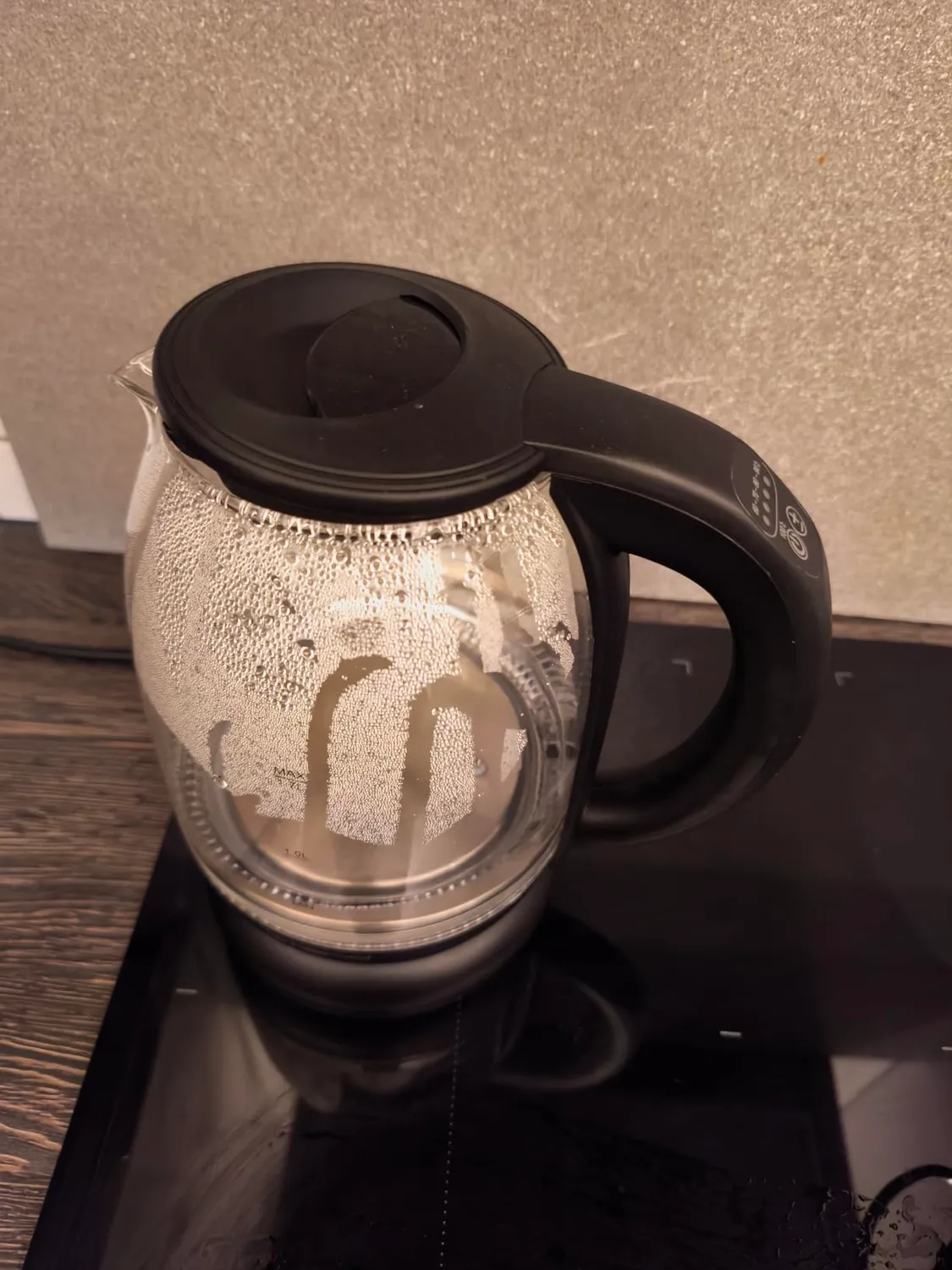 Emerio WK-119255.5 Wasserkocher Glas 1,7L mit Temperaturwahl