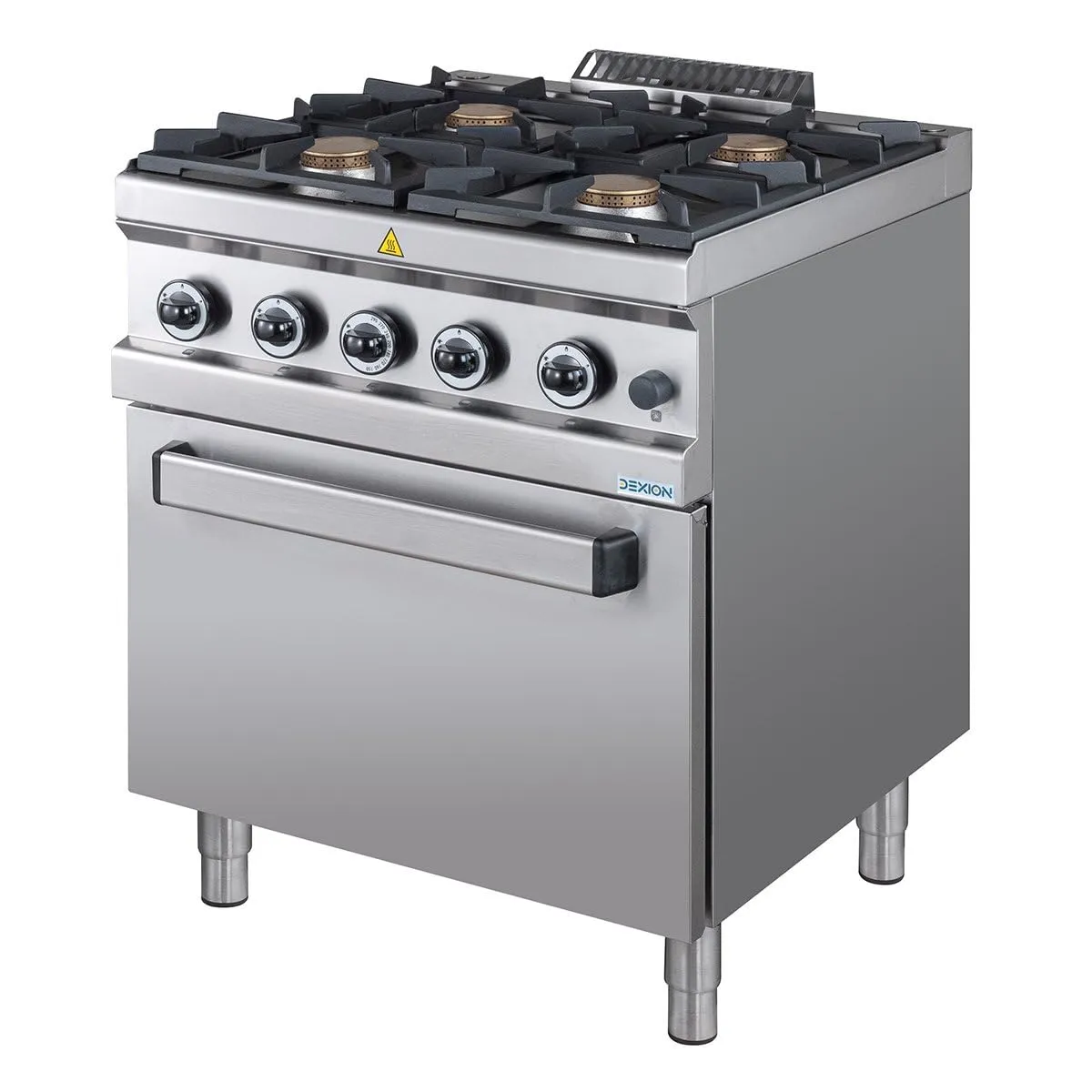 GastroHero 70/70 Gasherd 4-flammig mit Backofen 34 kW