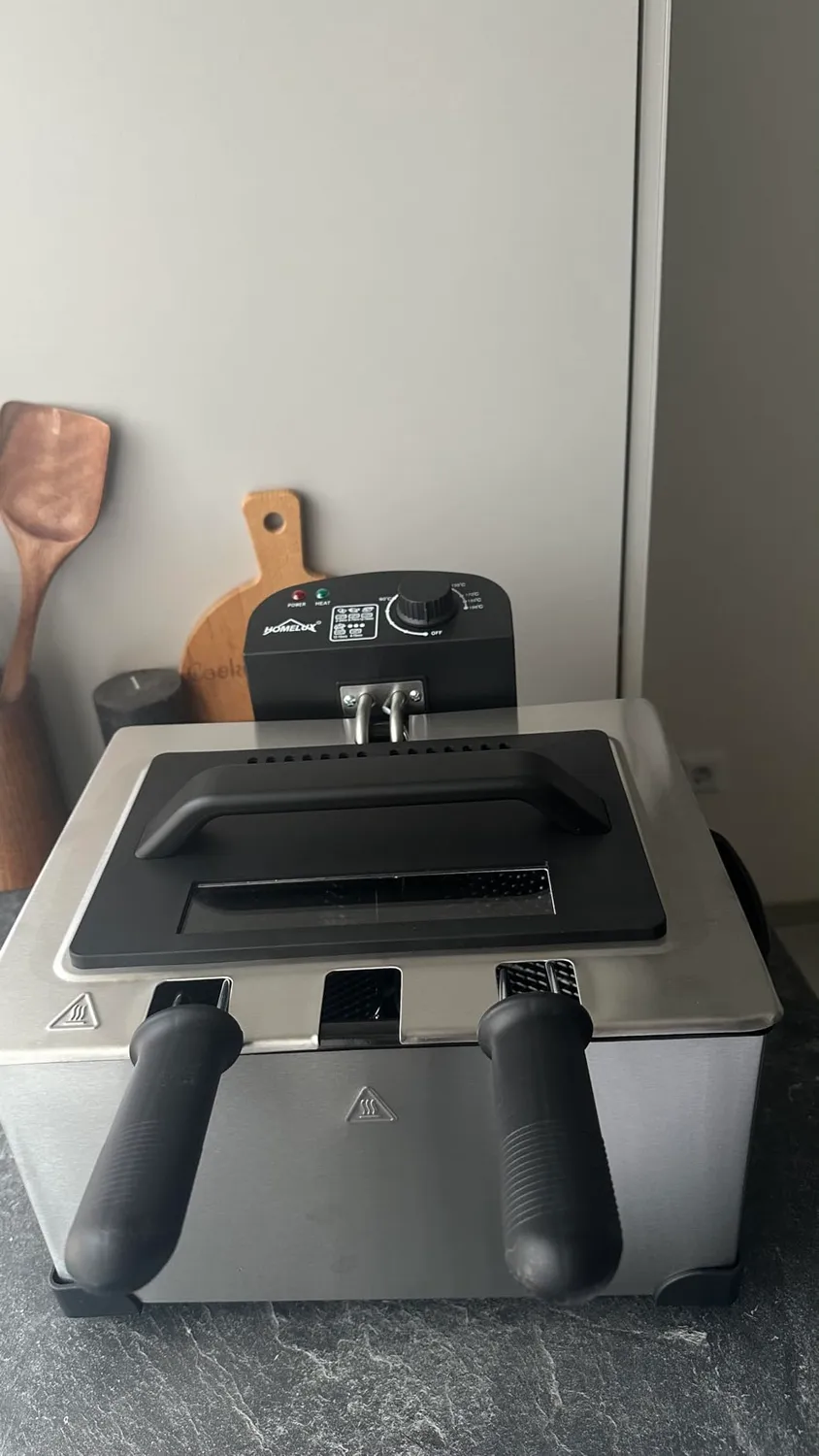 HOMELUX Friteuse 5 Liter 2000W Edelstahl 3 Körbe