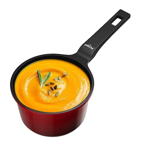 HOMELUX 14cm Stieltopf 0,98L kirschrot antihaft