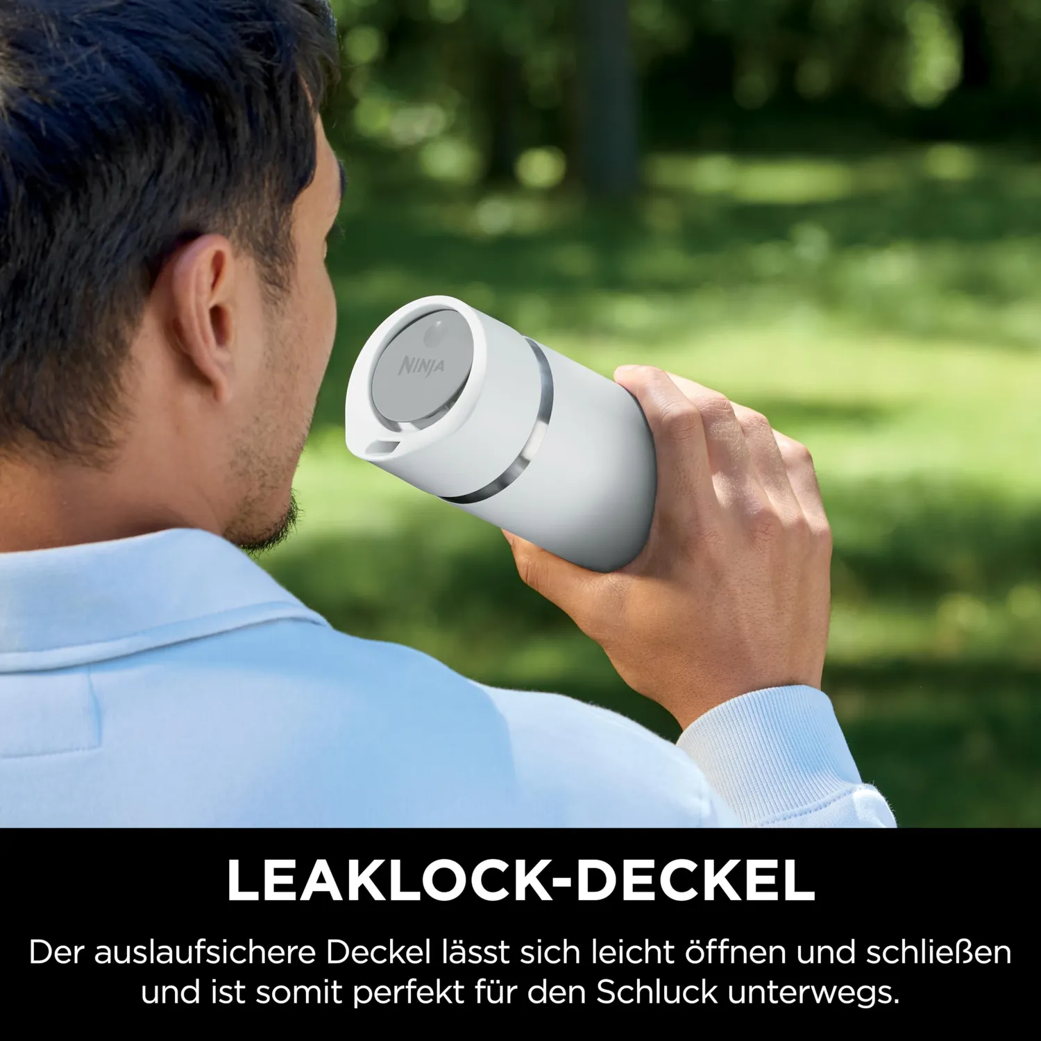 Ninja Sip Perfect DW1203EUUKWH Trinkflasche 300 ml Weiß trinkfertig