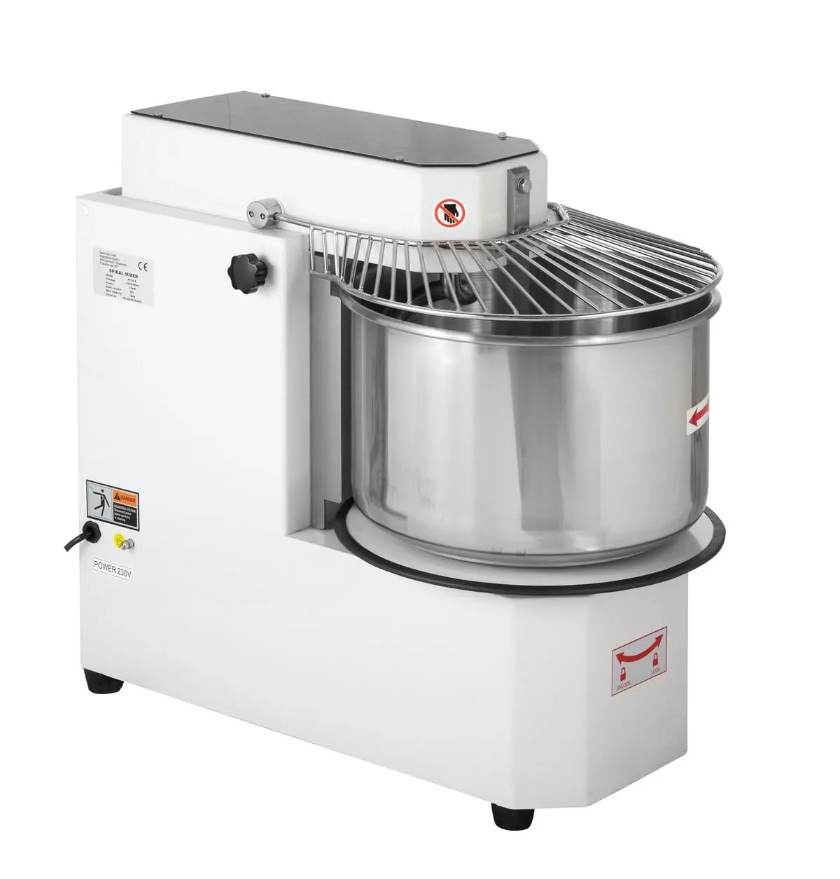GastroHero AT30-A Teigknetmaschine 30 Liter 12 kg weiß