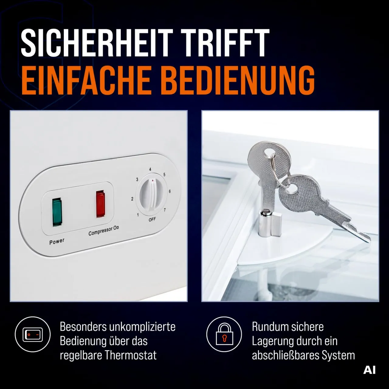 GastroHero ECO 100 Gefriertruhe 97L -18 bis -22°C