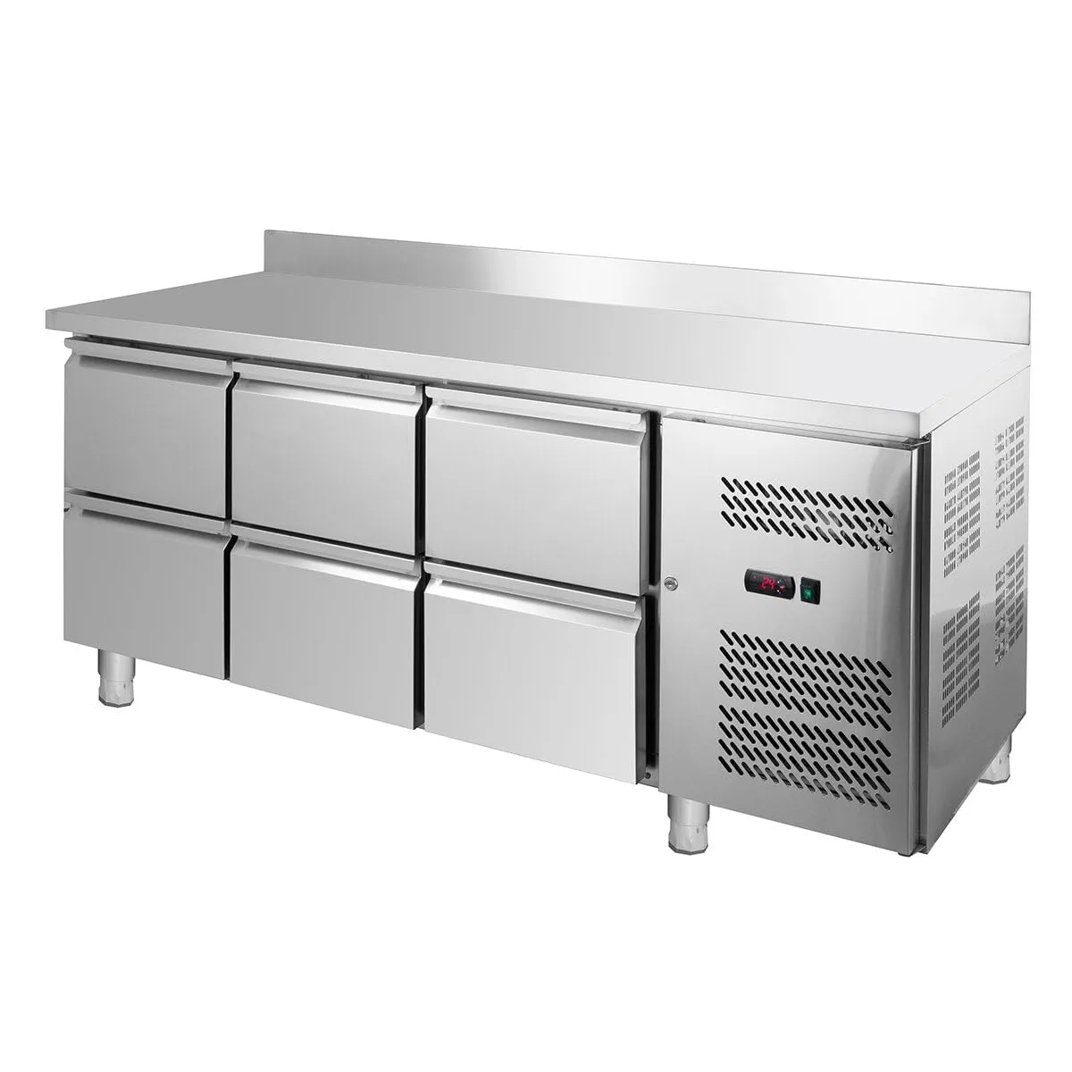 GastroHero GNH3260TN Kühltisch 6 Schubladen Edelstahl