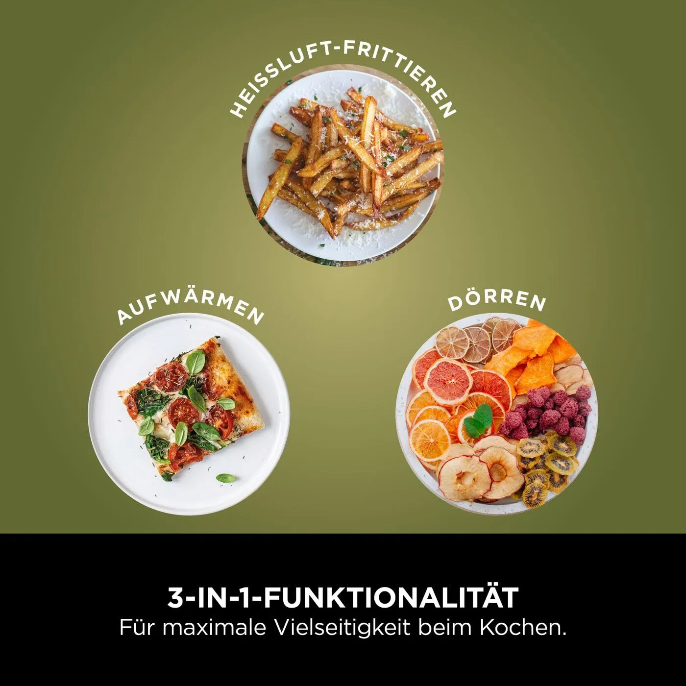 Ninja 3-in-1 Heißluftfritteuse Schwarz 4,7 l AirCrisp