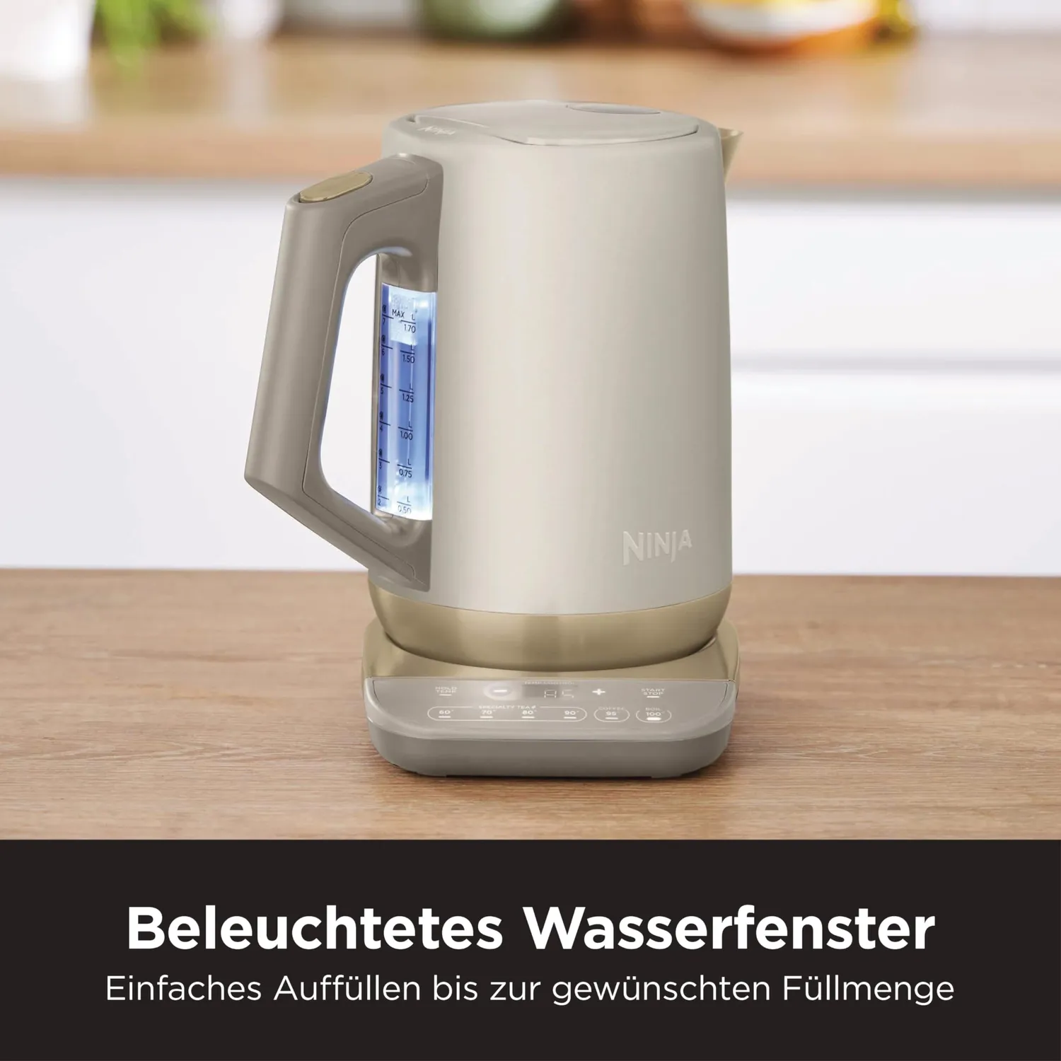 Ninja Perfect Temperature Wasserkocher 1,7L Stonegold 3000W