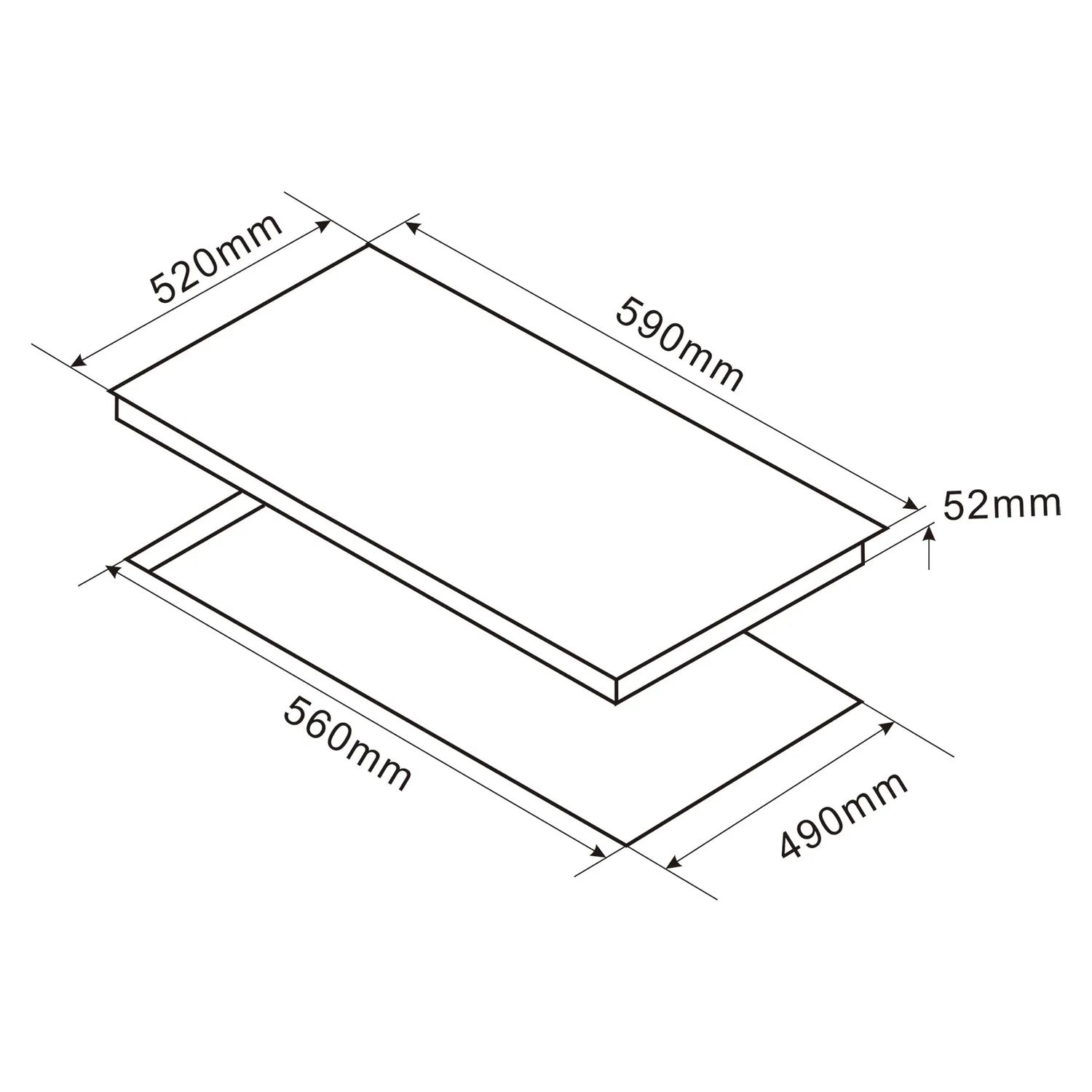 Cata TN 604 Cerankochfeld 60 cm 4 Zonen 6 kW Touch